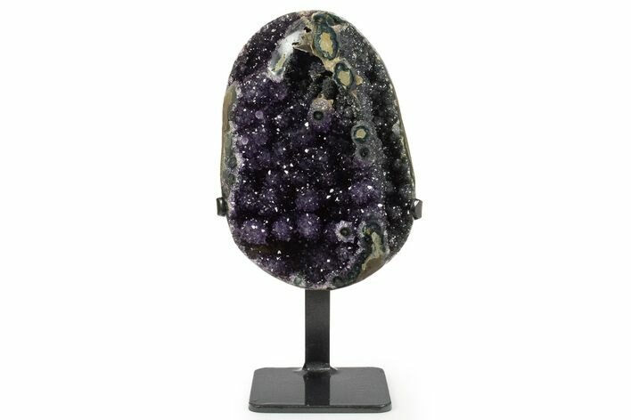Sparkling Amethyst Geode With Metal Stand - Uruguay #342500
